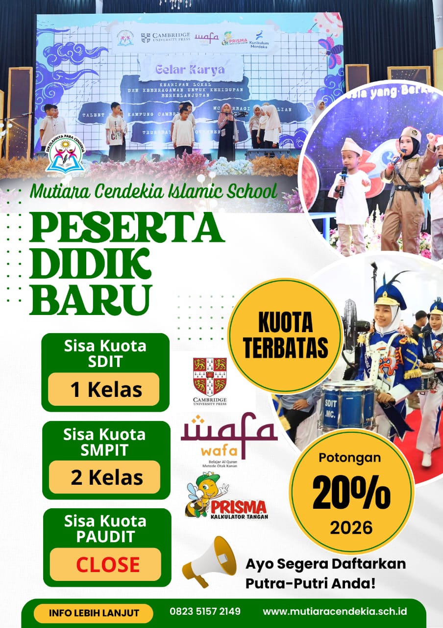 NOW OPEN REGISTRATION PPDB 2024 SDIT DAN SMPIT, LETS JOIN US